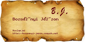 Bozsányi Jázon névjegykártya